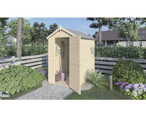 Alopex Medium tuinhuis met vloer, 134 x 190 cm, natuurlijke afwerking