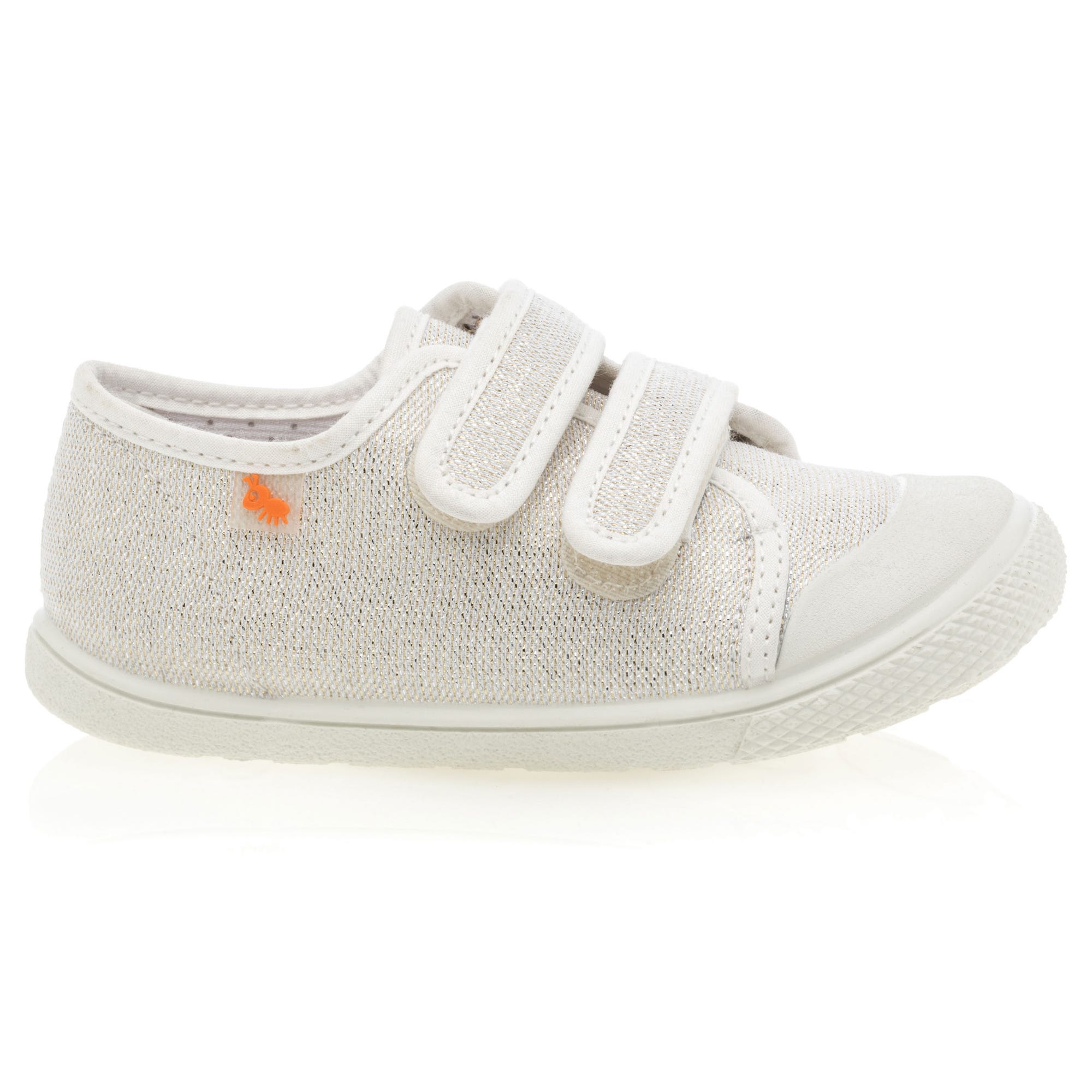 Baskets en toile Fille argent