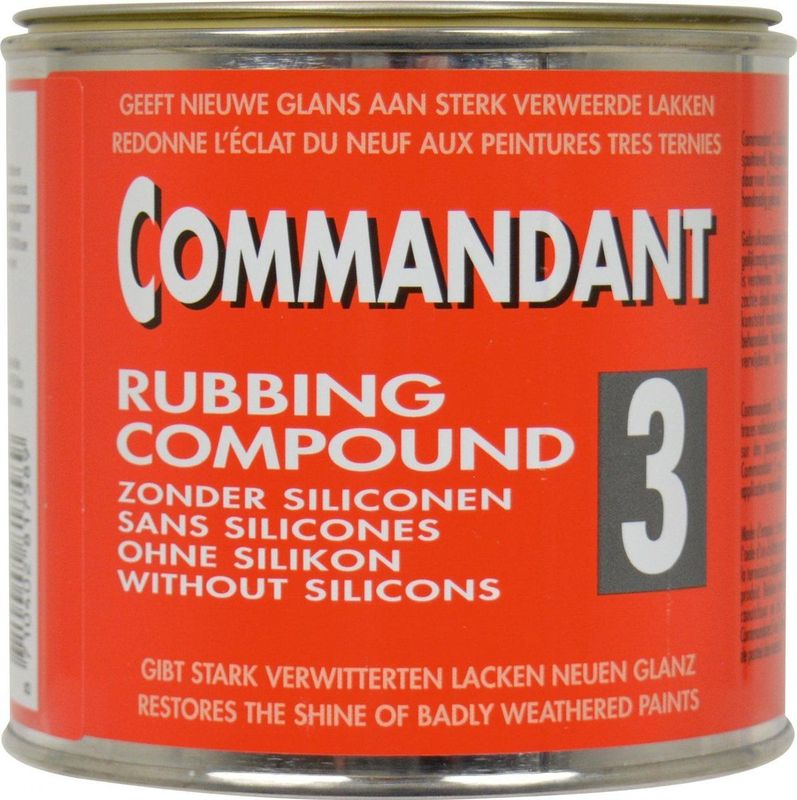 Commandant - 3 Poetsmiddel - Grof - Polijstmiddel - Voor Sterk Beschadigde Autolak