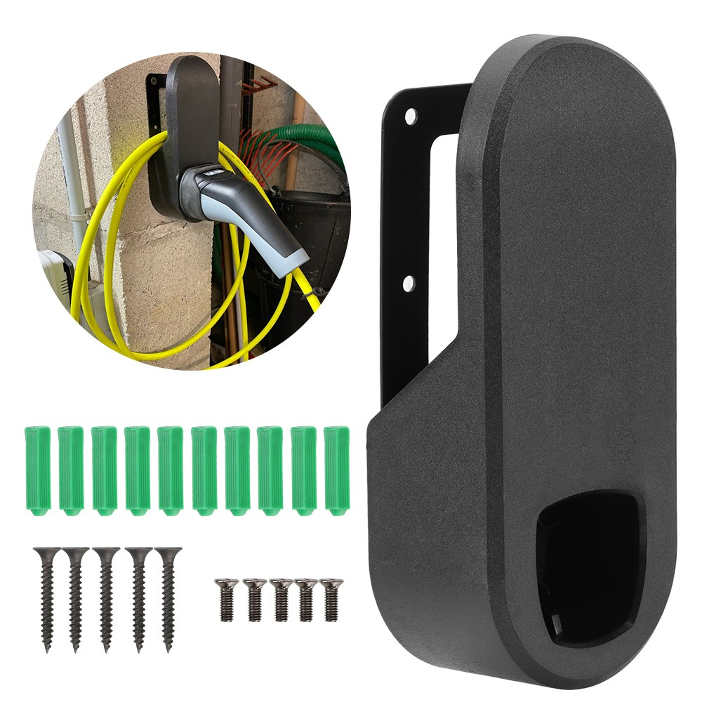 Elektro Auto Ladekabel Wandhalterung Stecker Organizer für Typ-2 Mennekes Ladestecker - Schwarz