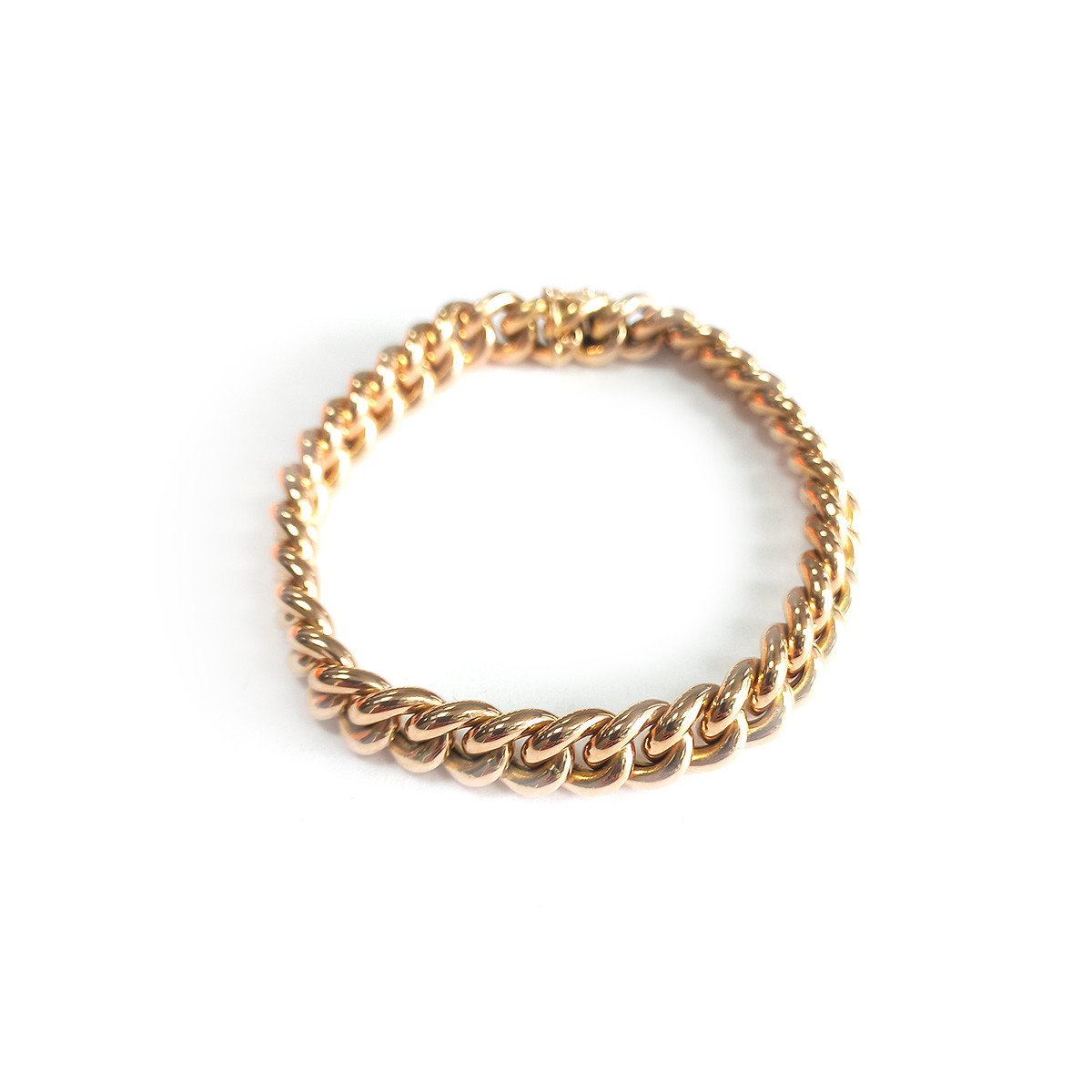Bracelet d'occasion or 750 jaune maille fantaise 23 cm