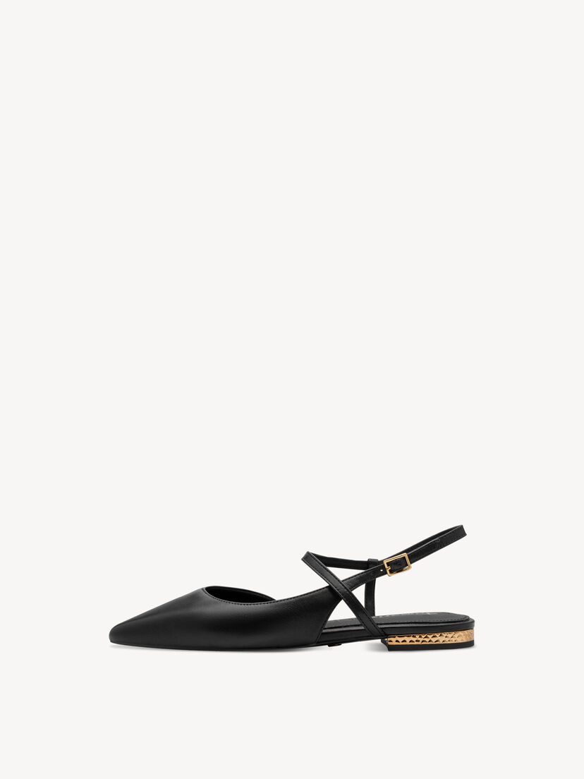 Leren Slingpumps - zwart