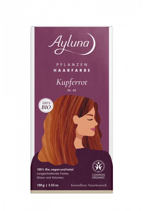 Ayluna Pflanzenhaarfarbe Kupferrot Nr. 40 Bio