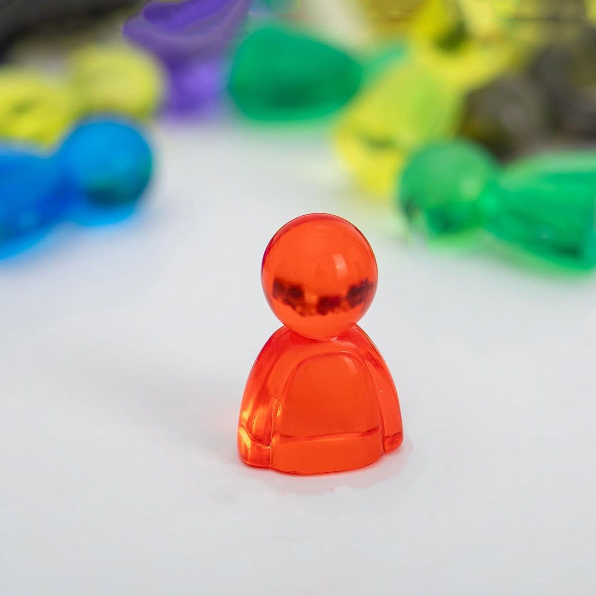 (20er Set) Acryl Brettspiel Figuren Gesellschaftsspiel Zubehör Spielfiguren Männchen - Assortiert