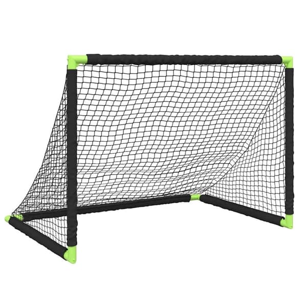vidaXL Sammenleggbart fotballmål for barn svart 90x64x64 cm