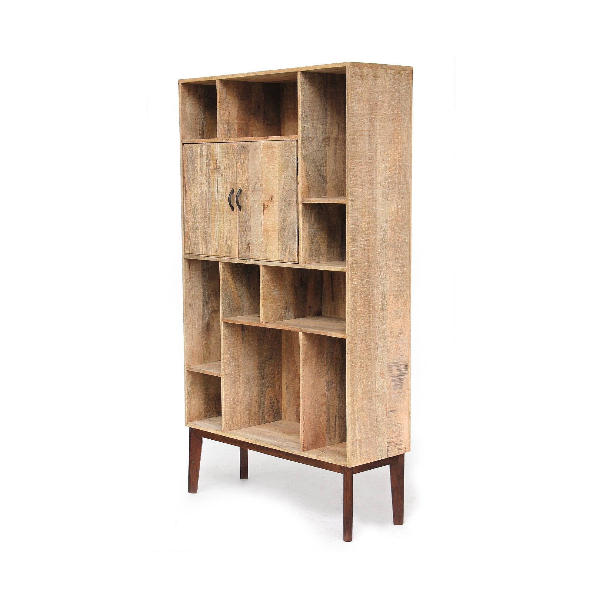 Regalschrank 'Berkhood', natur, braun, B 100 cm, H 181 cm, T 36 cm von fischer's lagerhaus