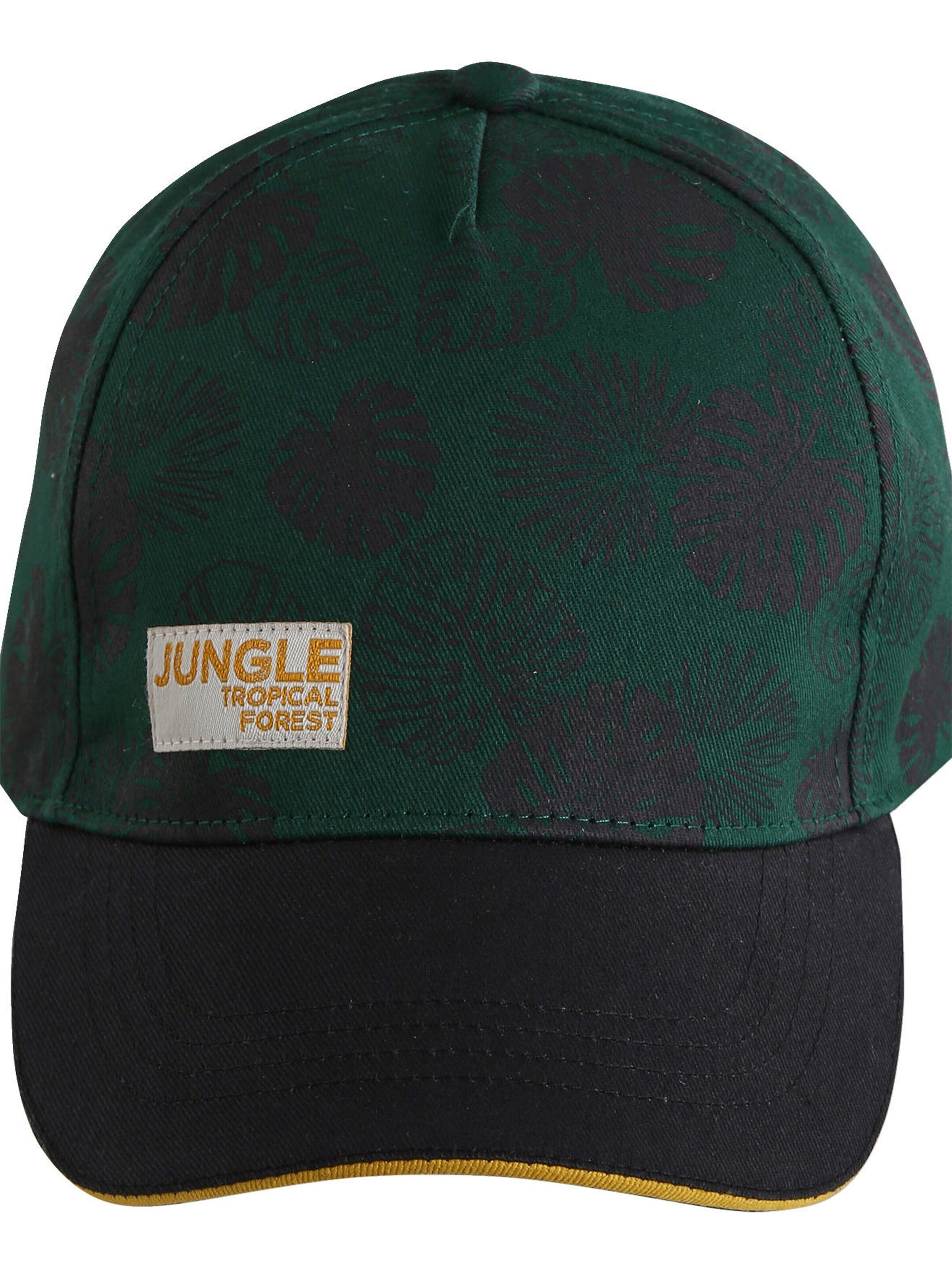 Vertbaudet Jungen Cap mit Dschungel-Print grün bedruckt