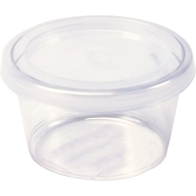 Bak, PS, 30ml, kunststof cup, 30mm, transparant
