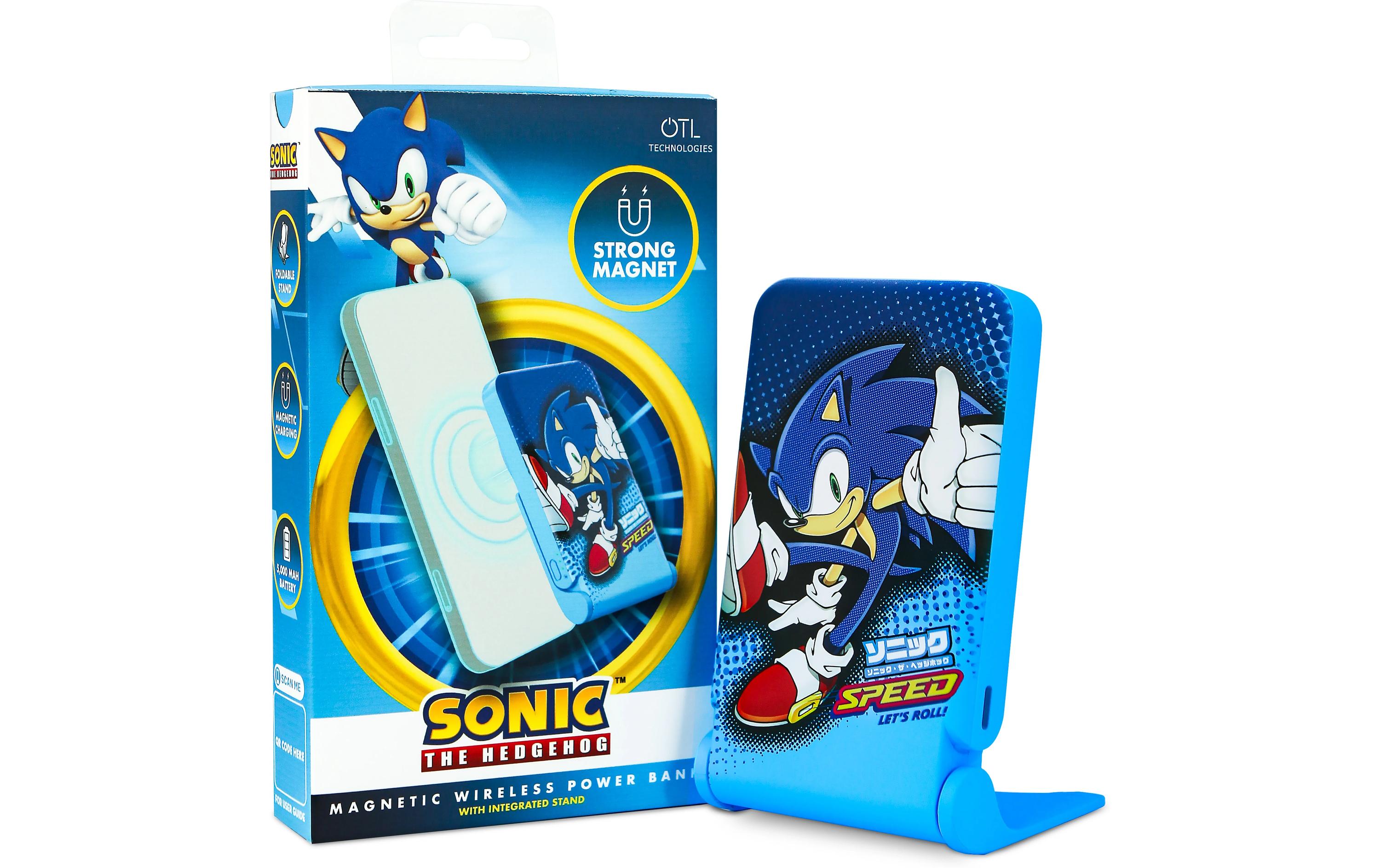 Powerbank Sonic lets roll! 5000 mAhPowerbank mit integriertem Wireless Charger und Standfuss im Sonic-Design