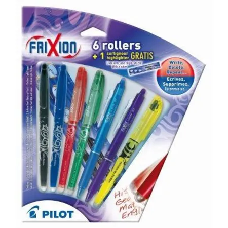 Pilot Frixion 6er Set + Textmarker