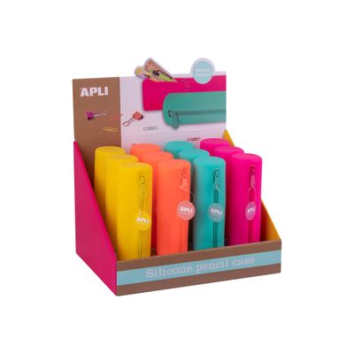 Apli Fluor - Trousse ronde 1 compartiment - silicone - disponible dans différentes couleurs