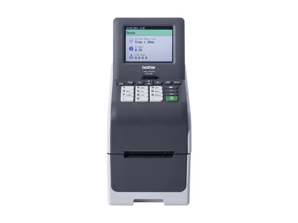 Brother TD-2320DSA300 - Mærkat/kvitteringsprinter - S/H - direkte termisk - Rulle (6,3 cm) - 300 dpi - op til 152.4 mm/sek. - USB 2.0, USB vært, LAN