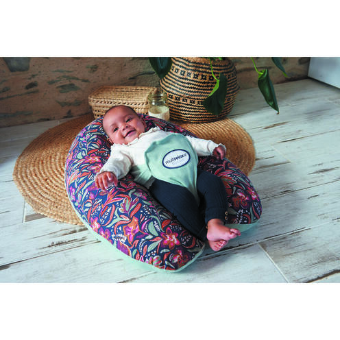 Coussin de maternité Multirelax Jersey floral/vert de gris - CANDIDE