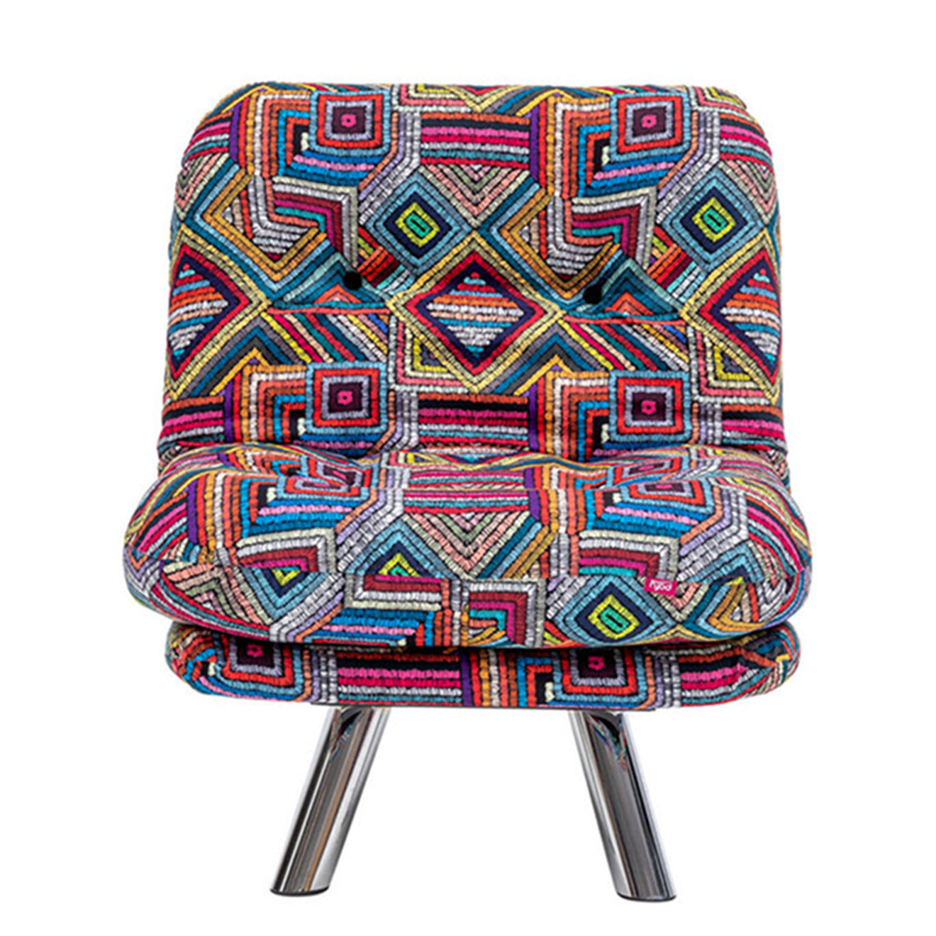 Homitis Fauteuil convertible pouf Misa multicolore - 120x68x26 cm
