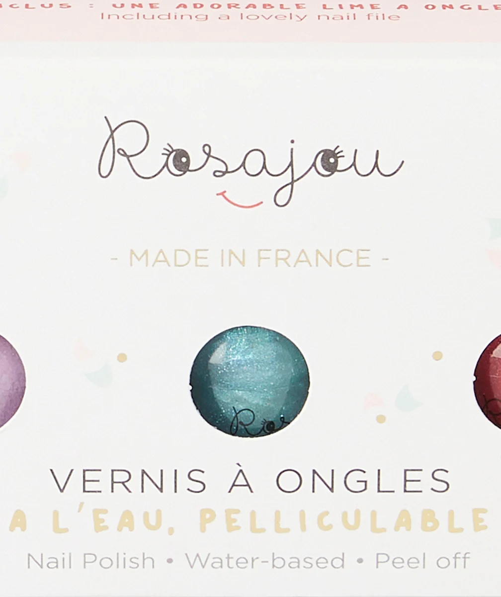 ROSAJOUCOFFRET 3 VERNIS LAVANDE X MAGIC X FÉE ET LIME À ONGLES