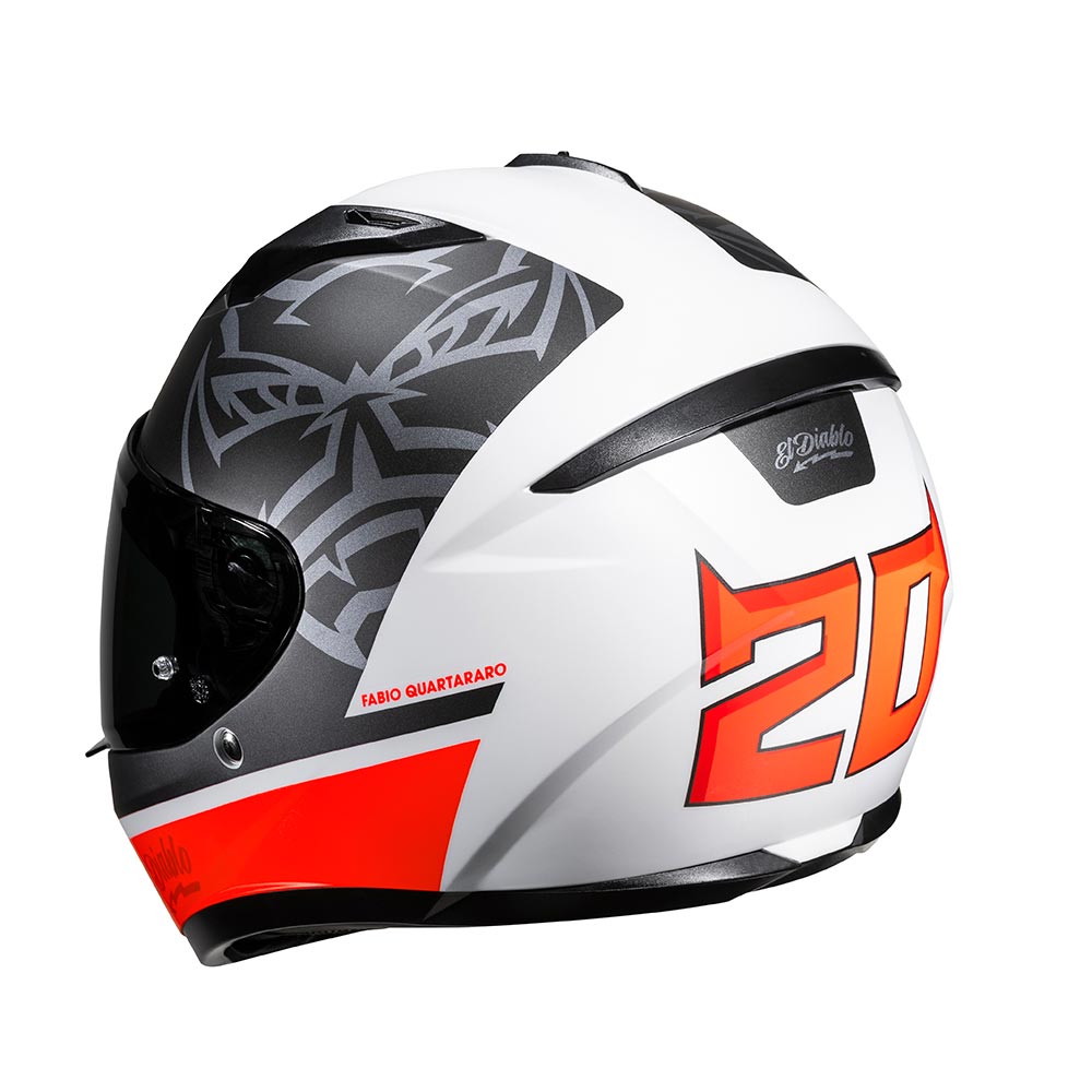 HJC - Casque C10 Fabio Quartararo 20 MC1SF / Noir / Blanc / Orange / Mat