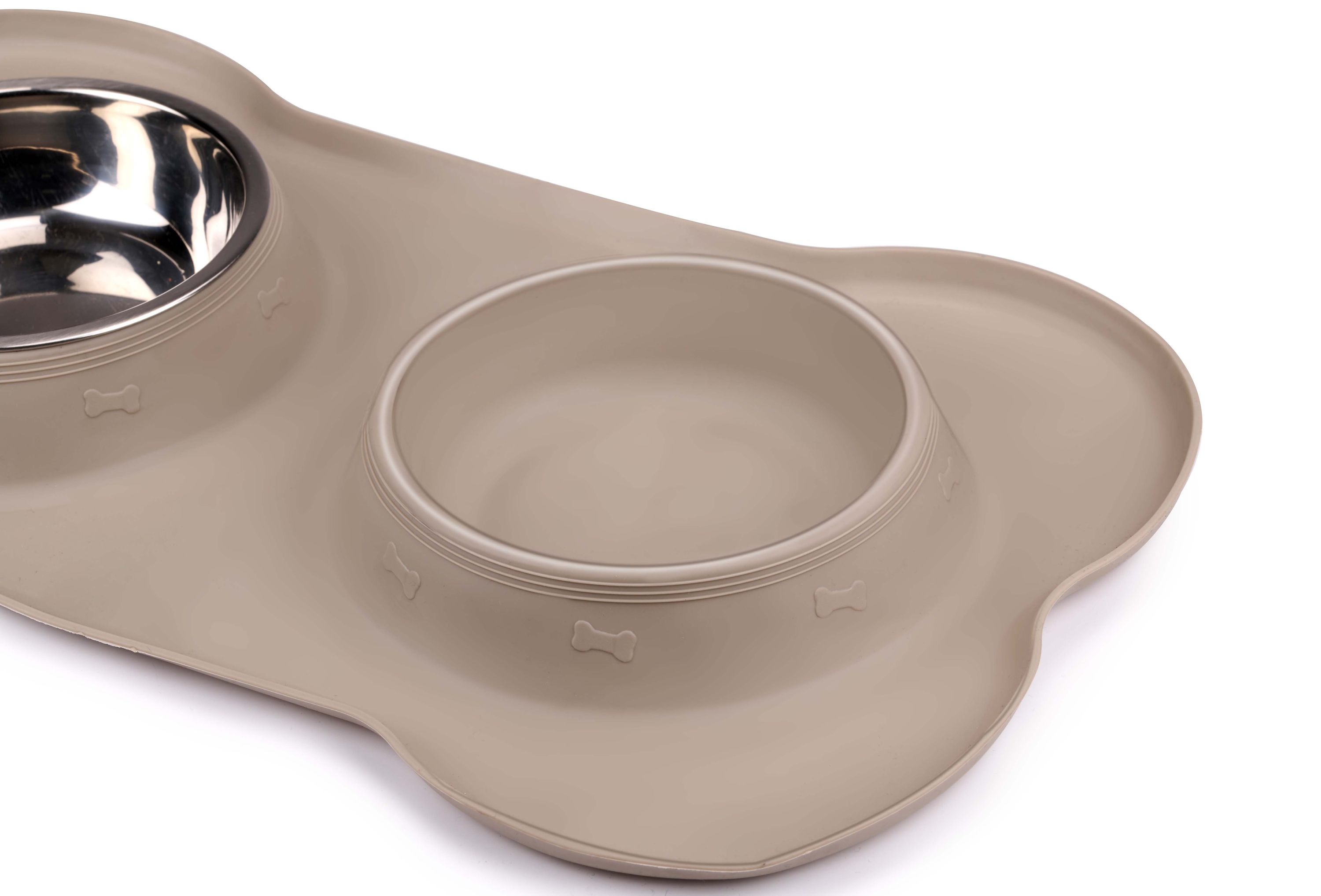 Fressnapf Edelstahl 400 ml mit Napfunterlage 2er Set