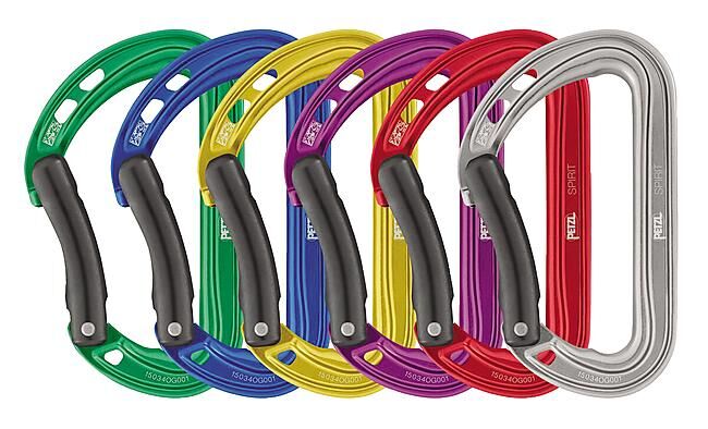 PETZL - PACKS DE 6 MOUSQUETONS SPIRIT COURBE