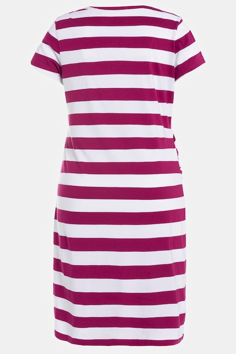 Bellieva Kleid, Jersey, Halbarm, seitliche Raffung, Biobaumwolle, GOTS