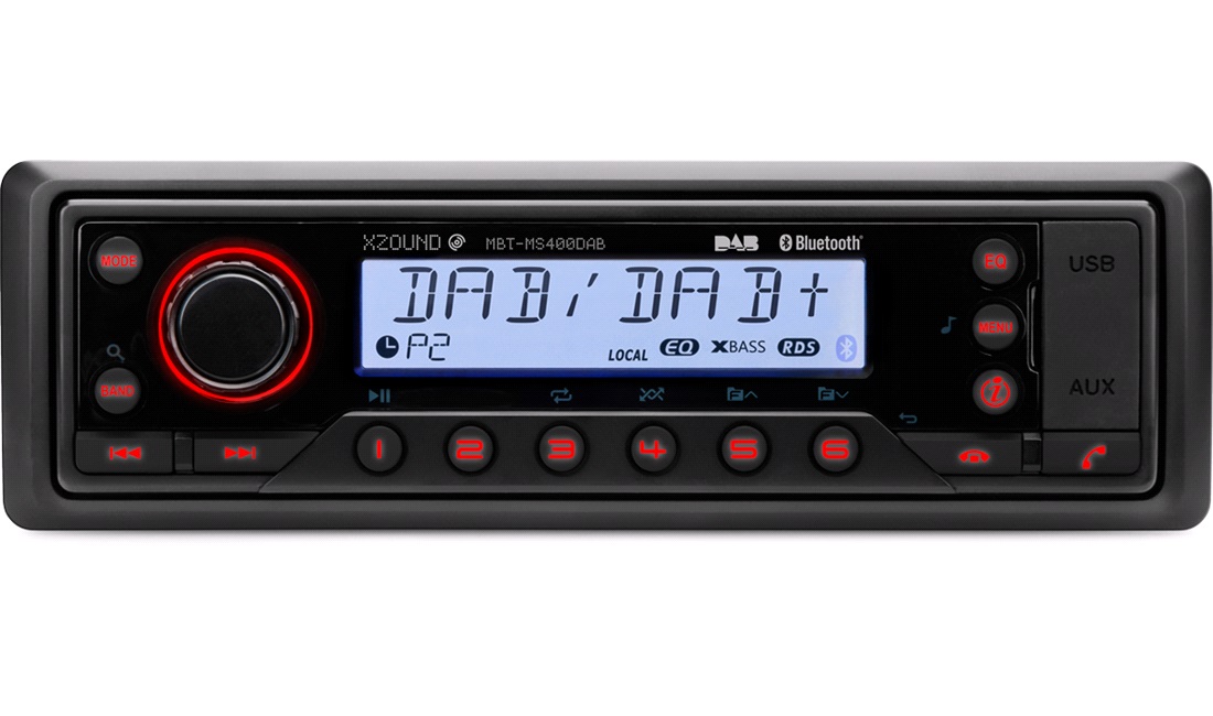 XZOUND MBT-MS400DAB 1DIN Marine Radio