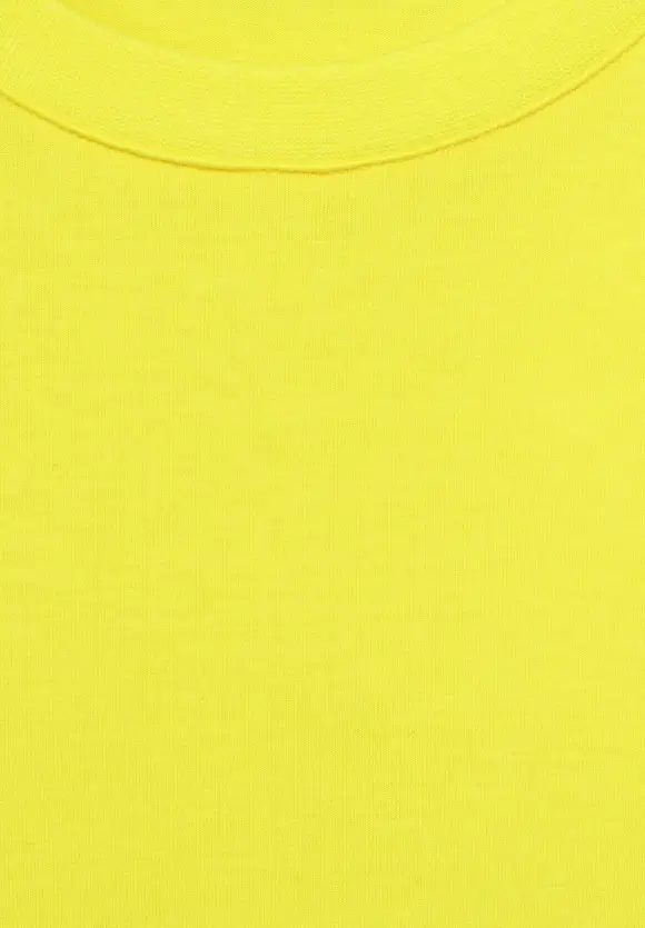 Basic T-Shirt in Unifarbe - lemon yellow