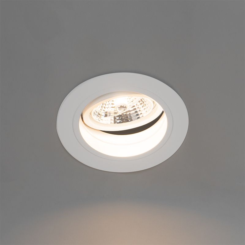 Ronde inbouwspot wit verstelbaar - Chuck 70