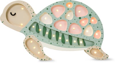 Little Lights Lampe Skilpadde, Seafoam Pink