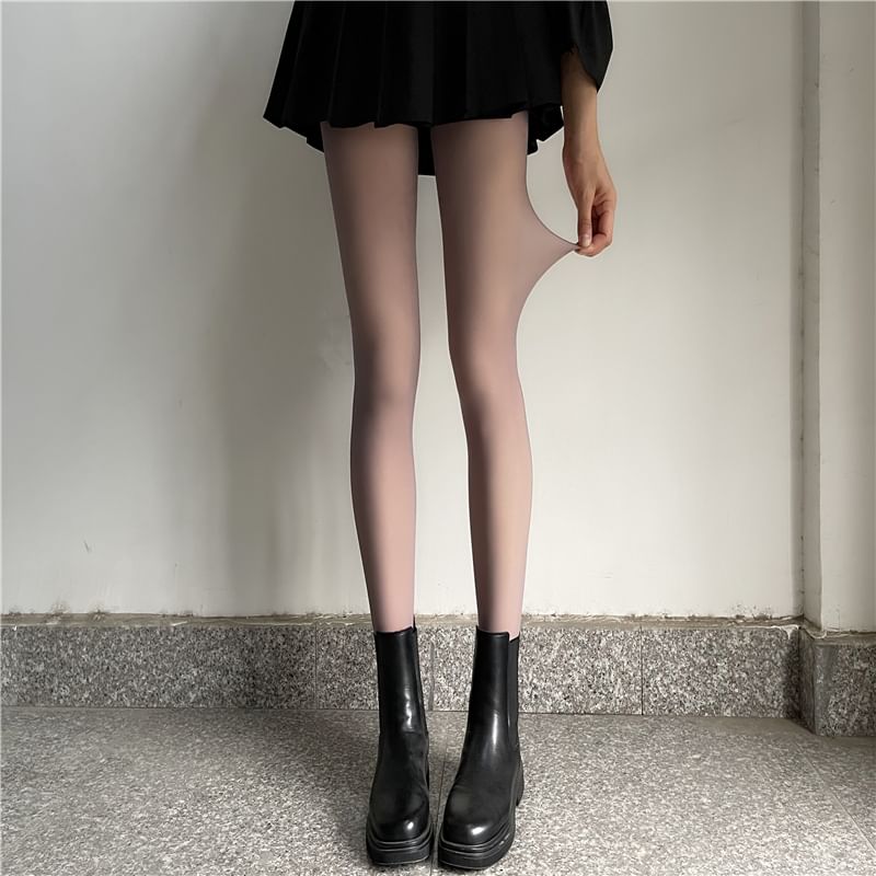 Gentiana - Effen panty met fleecevoering