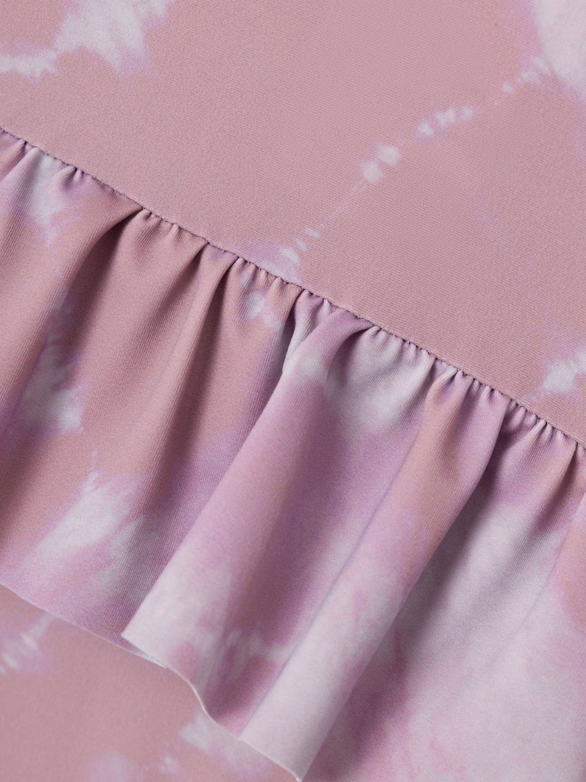 LIL' ATELIER badpak NMFFABIA met ruches donkerroze