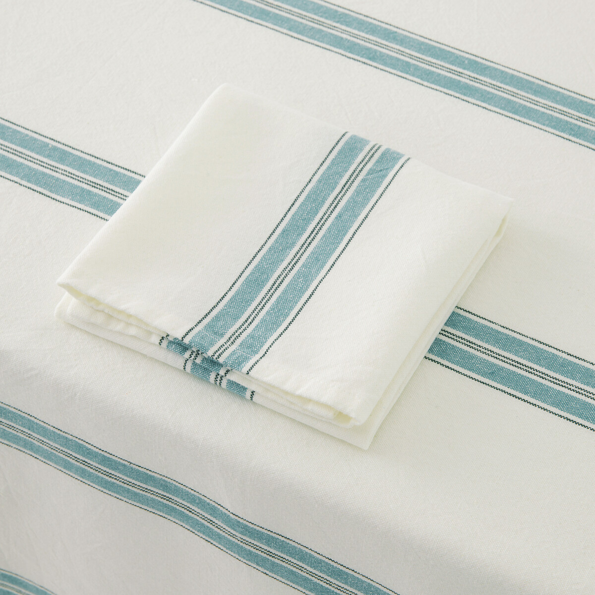LA REDOUTE INTERIEURS<br>Conjunto de 4 guardanapos de algodão lavado, Boisseau