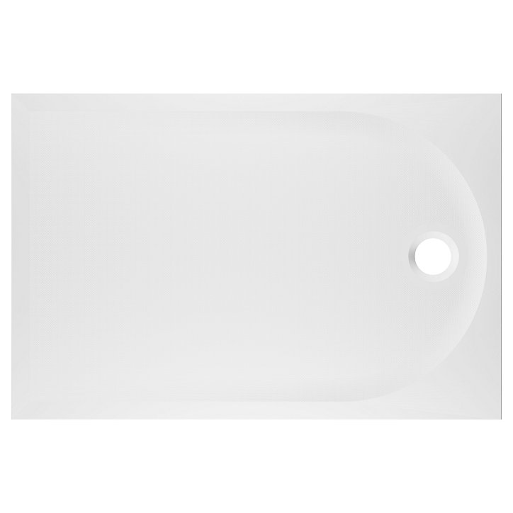 Receveur de douche 90 x 140 cm, résine, blanc, GoodHome Cavally