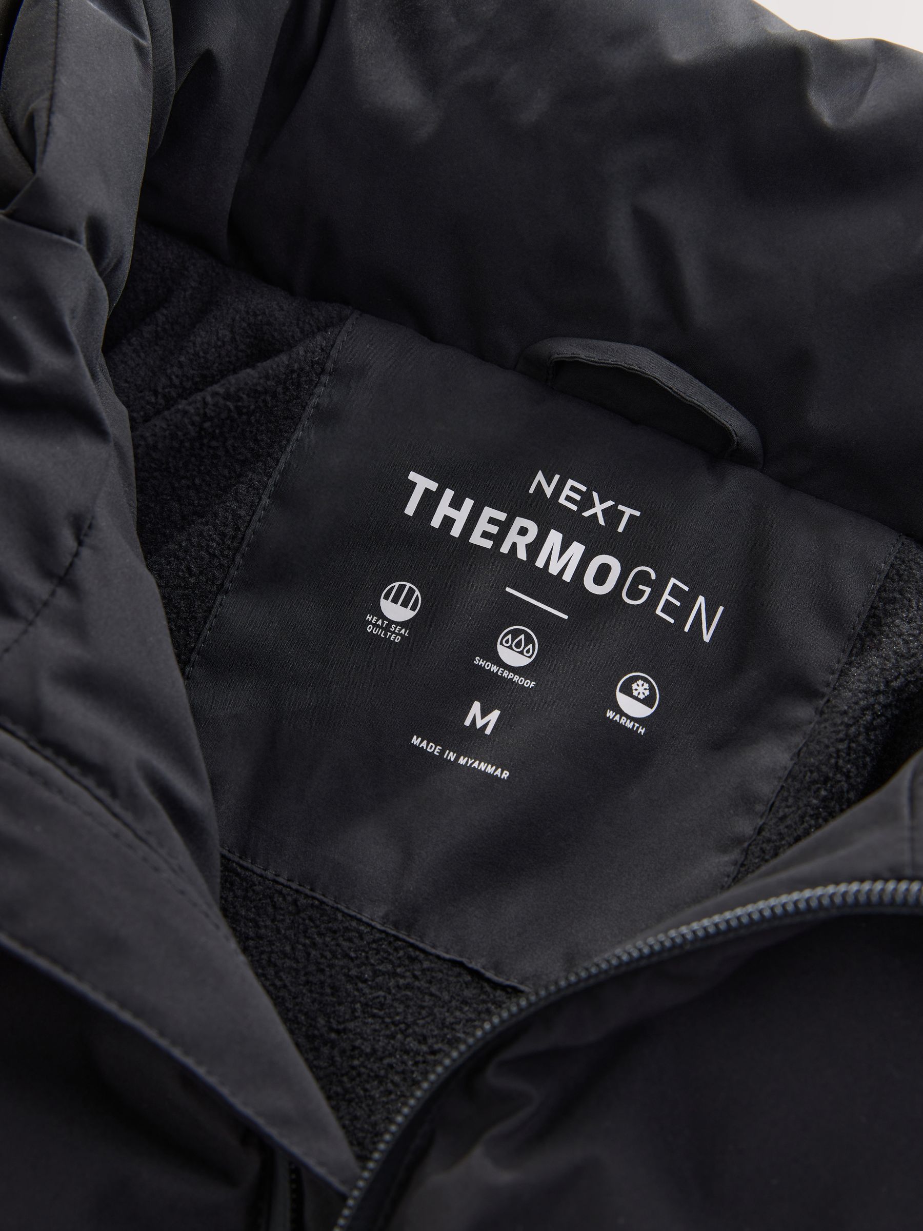 Zwart - Standaard lengte - ThermoGen Shower Resistant Puffer Jacket