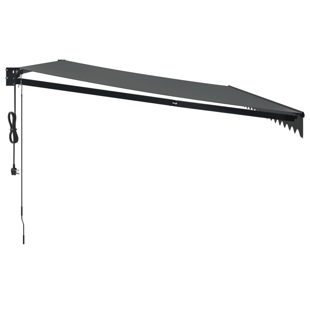 Auvent rétractable automatique anthracite 5x3 m