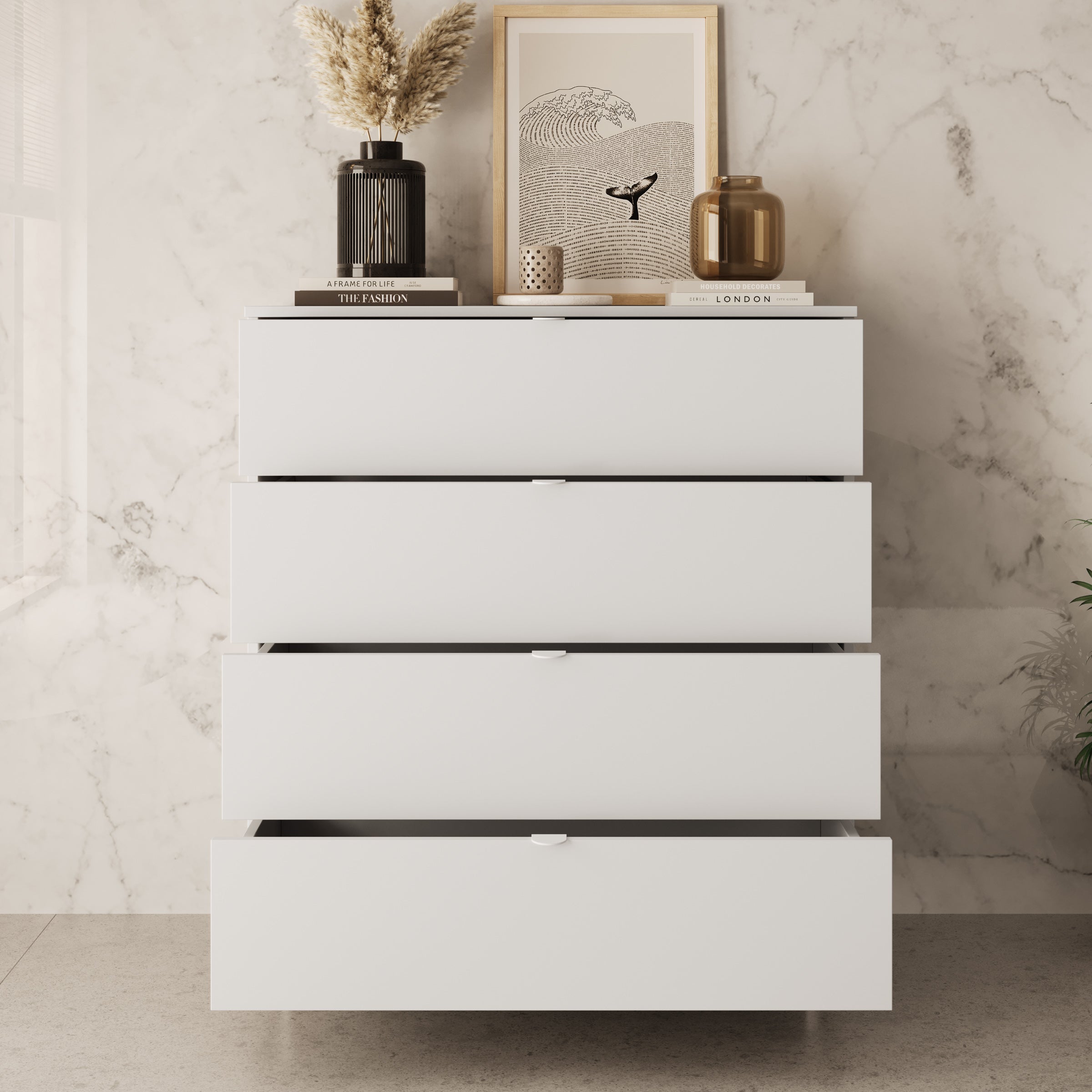 Malvare - Ladekast - Wit - 90x103x41 cm