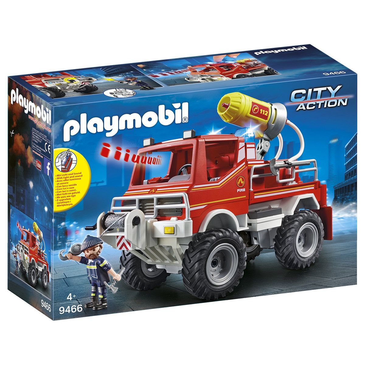 4x4 de pompier avec lance-eau Playmobil City Action 9466