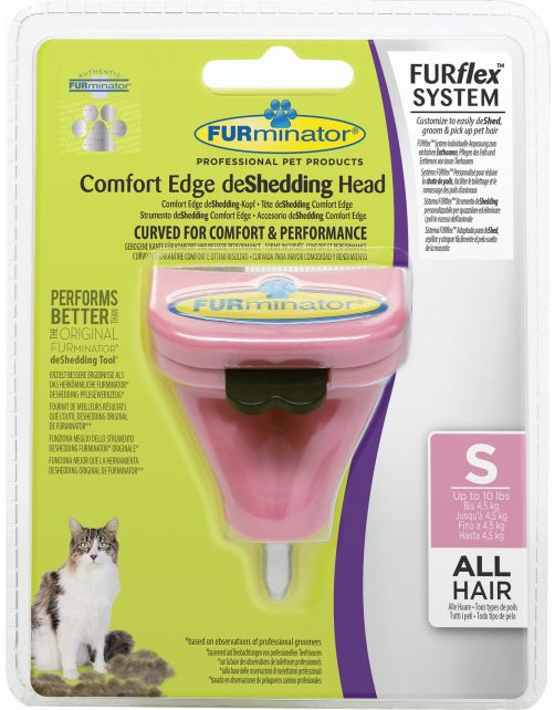 Furminator Furflex Cat Deshedding Tool - Kattenvachtkam - 12x4.5x15.5 cm Roze Alle Haartype Small