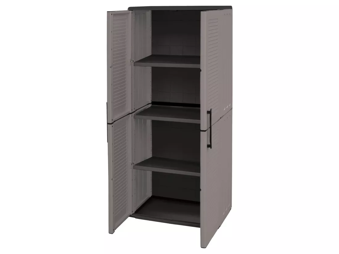 EASY Armoire avec étagère réglable gris foncé, 163x68x37 cms.