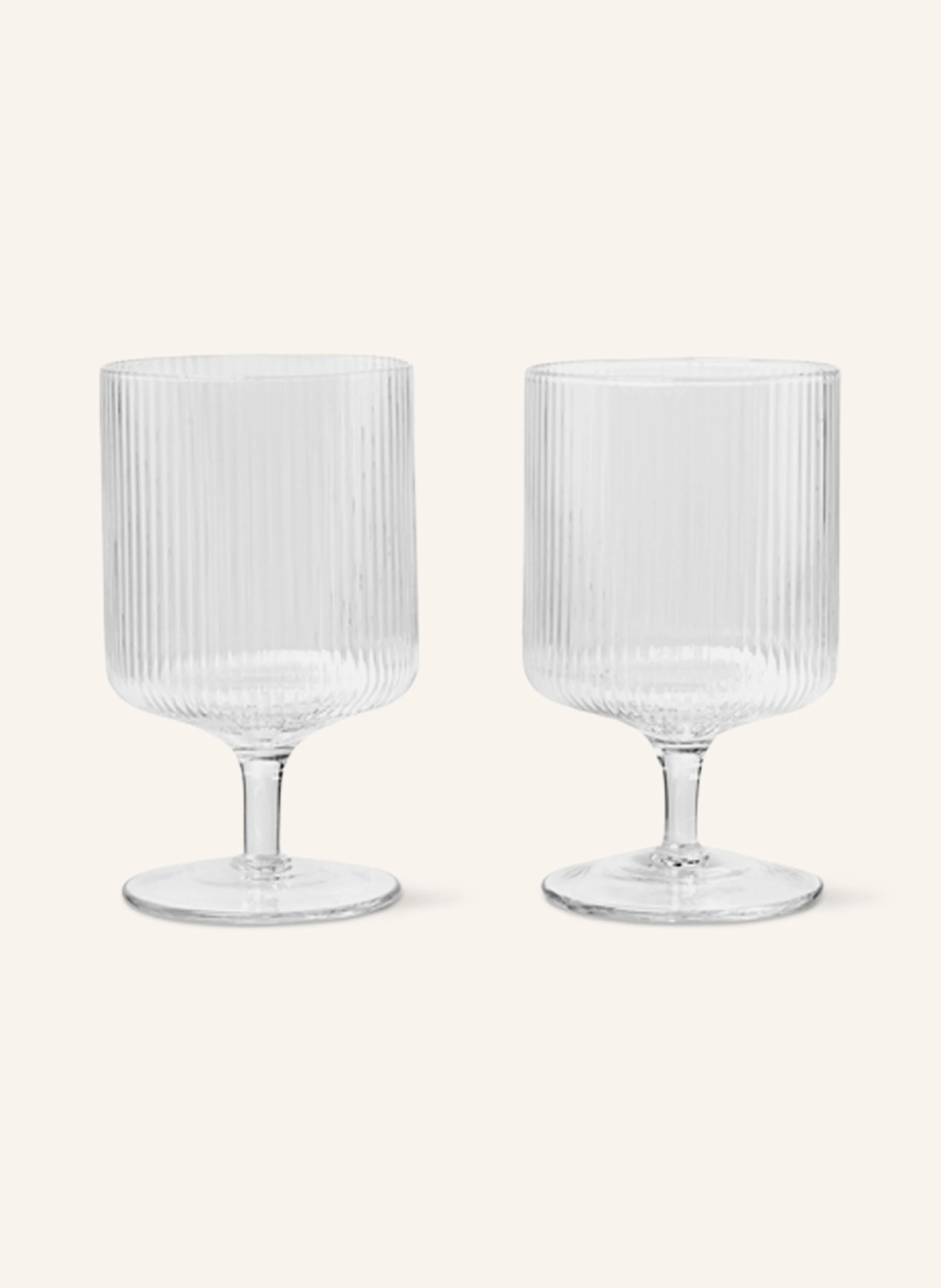 Ferm LIVING 2er-Set Weingläser RIPPLE