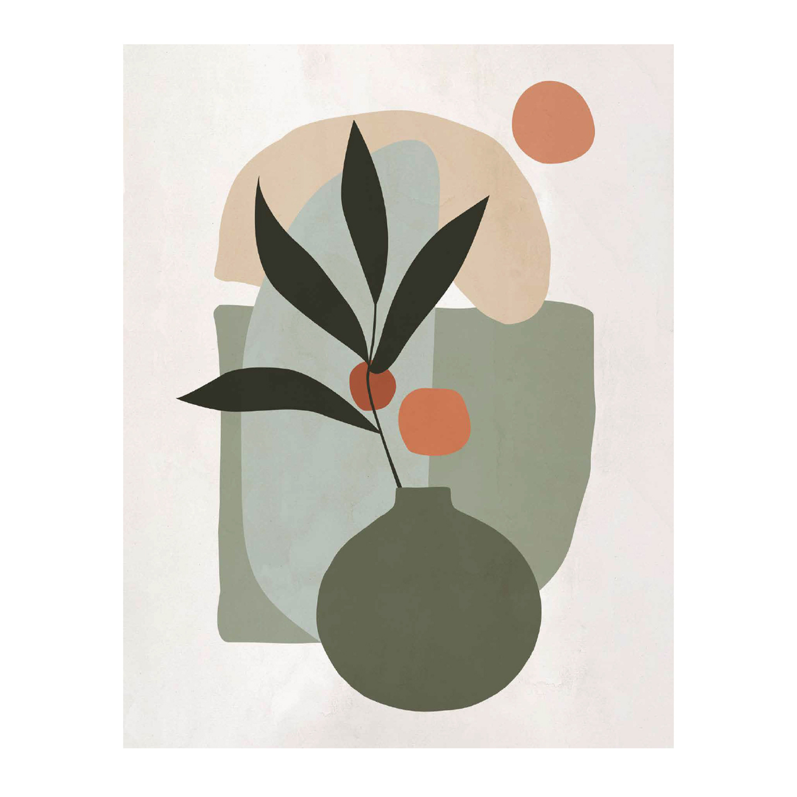 Gerahmtes Bild ABSTRACT VASE - 40x50 cm
