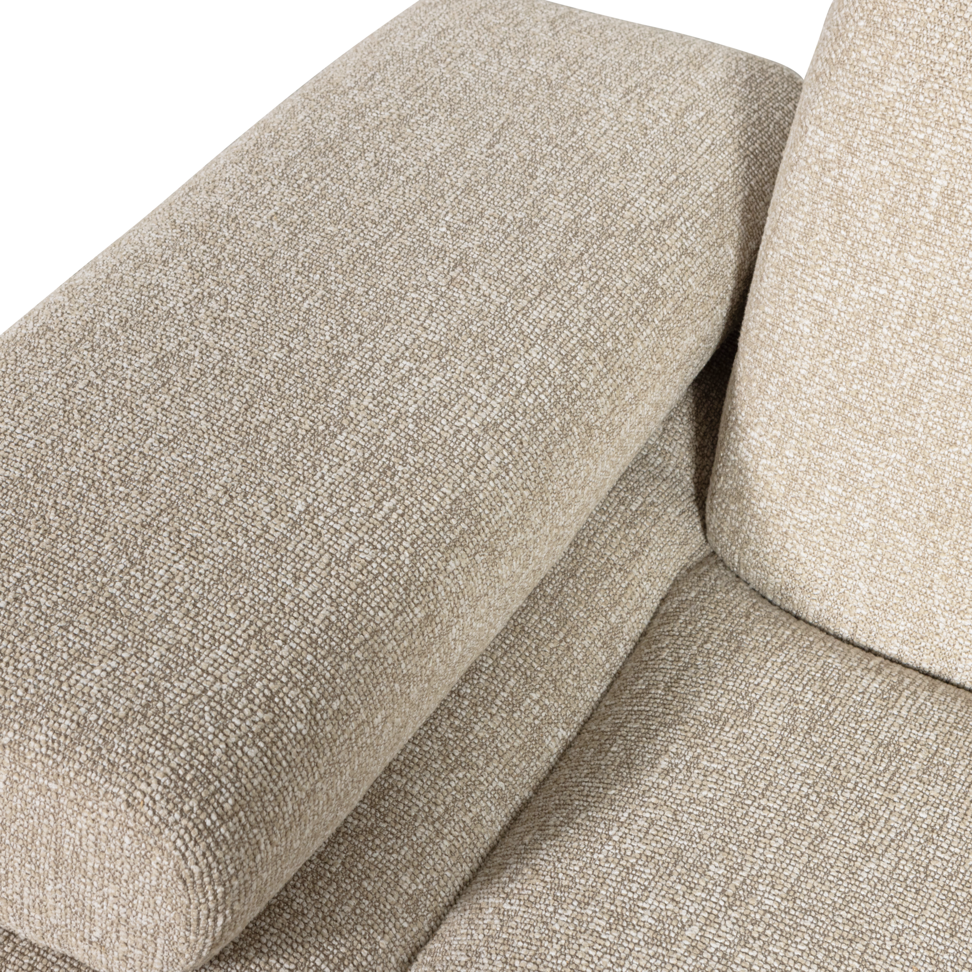 1-zits bankje Mojo Mojo 1-zits Bankje met Arm Links - Bouclé - Beige Melange