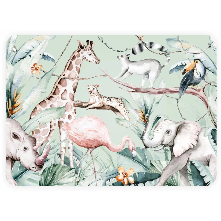 Nikima Platzset stabiles Vinyl Tischset Tiere bunt