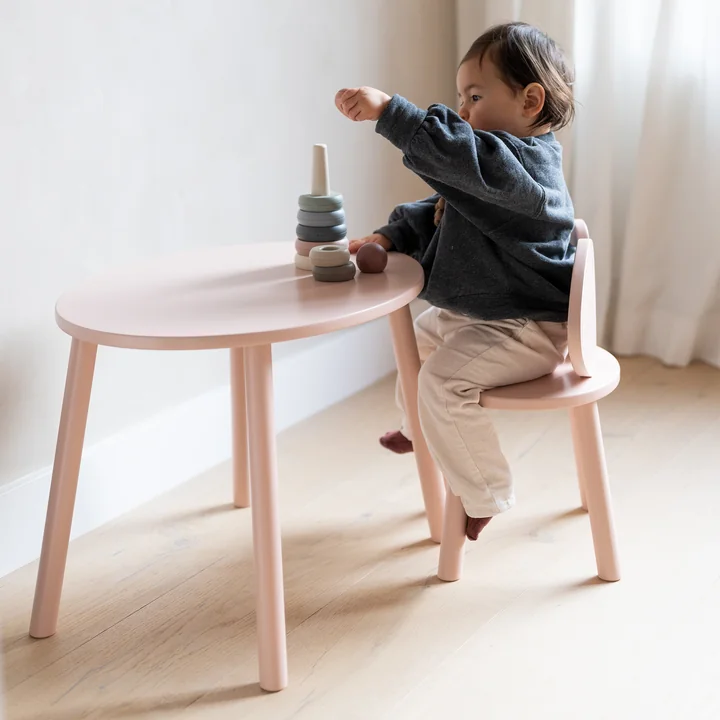 Nofred - Mouse Toddler Set (Stuhl und Tisch), Birke beige lackiert