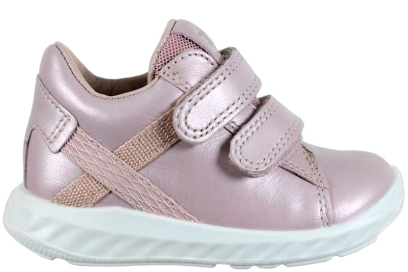 ECCO SP. 1 LITE INFANT I LYSERØDT PERLEMORS GLAT SKIND