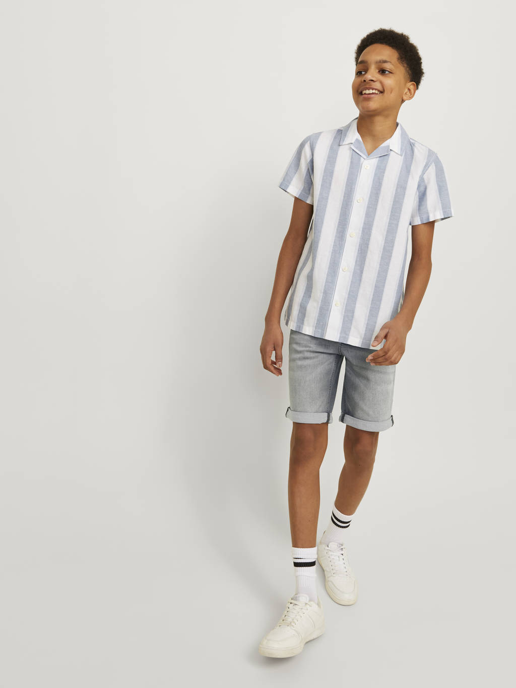 JACK & JONES denim short JJIRICK JJIORIGINAL grey denim