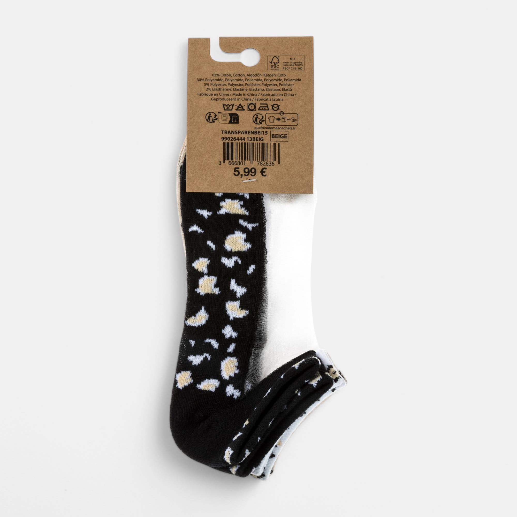 Chaussettes Femme beige