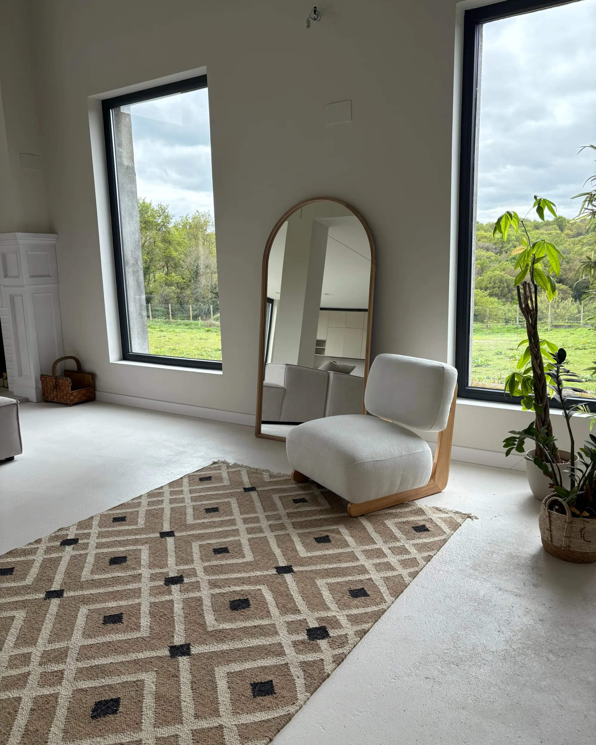 Fauteuil KOKKOLA Stof Gebroken wit