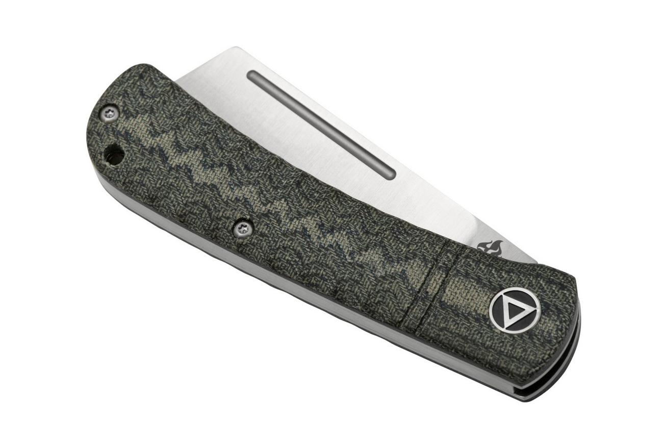QSP Knife Hedgehog QS142-B, Denim Blue Micarta, slipjoint zakmes
