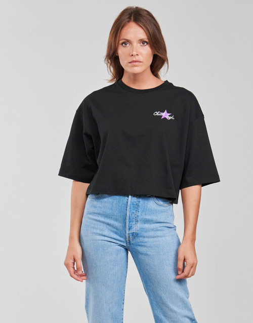 Converse - CHUCK INSPIRED HYBRID FLOWER OVERSIZED CROPPED TEE - Noir