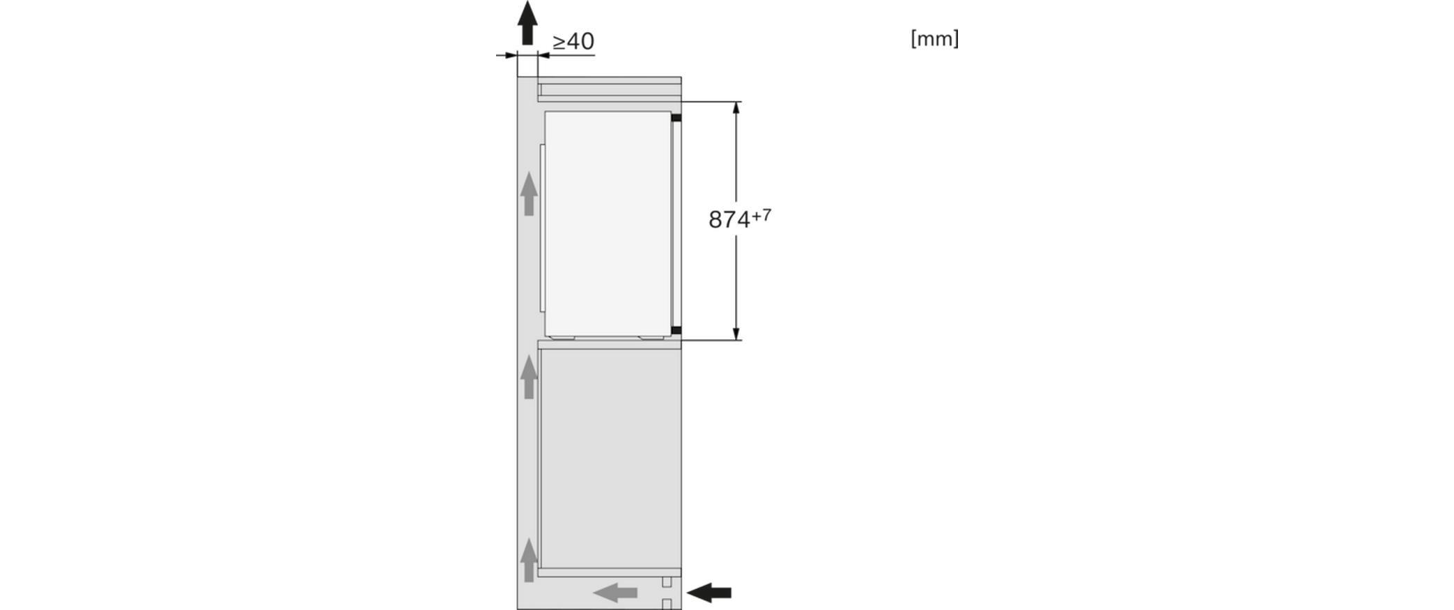 Einbaukühlschrank K 7127 D Rechts<br>Einbau-Kühlschrank mit DailyFresh, LED-Beleuchtung, SoftClose und SuperKühlen für mehr Komfort