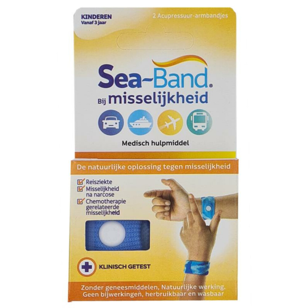 Sea Band Polsband Bij Misselijkheid Kinderen Blauw1 paar
